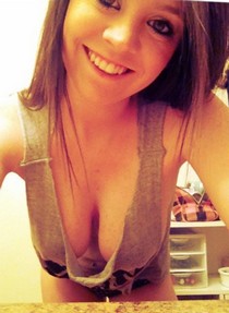Incredible novice selfshot picture with beautiful brunette.
