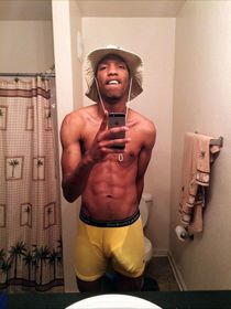 Black guys in panties in hot topless selfies