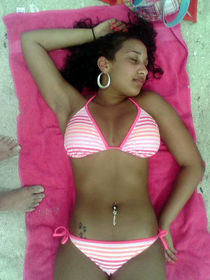 Collection of hot ebony babes in slutty bikinis