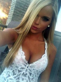 Sweet blonde selfshot her big natural boobs in sexy lingerie