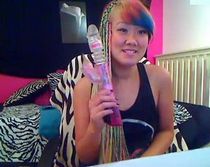 I'm enjoying seeing adorable and brightly colored BlackRainbow live on cam right now. She