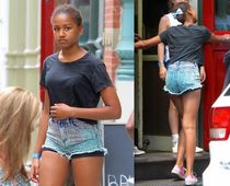 SolaDunn's Blog: Sasha Obama out shopping in sexy cut-offs a