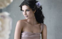 Download Wallpaper actress model brunette girl dress alana d