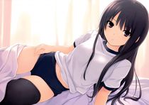 Wallpaper : anime girls, cartoon, black hair, mouth, panties
