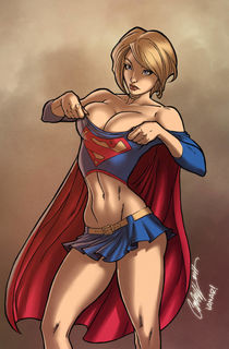 Pornolution - rule34 - Power Girl Fails At Trying On Supergi