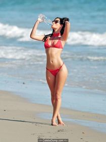 Jaylene Cook in red bikini for 138 Water photoshoot in Malib