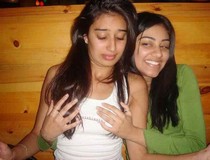 Desi hot drunk party girls playing each others boobs