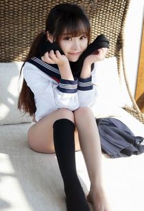 Candid photo shoot in school uniform, stockings and lacy white panties, asian gf