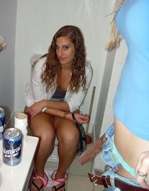 Young girlfriends caught peeing in the toilet 12 pics