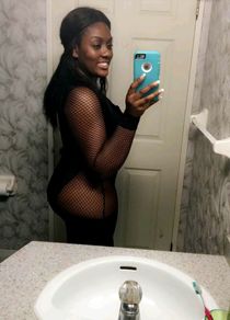 Ebony homebody Sasha show pics where she fucks with two guys