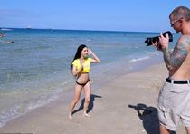 Stunning babe Crystal Rae from realitykings posing on the beach